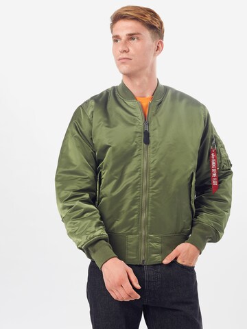 Veste mi-saison 'MA-1' ALPHA INDUSTRIES en vert : devant