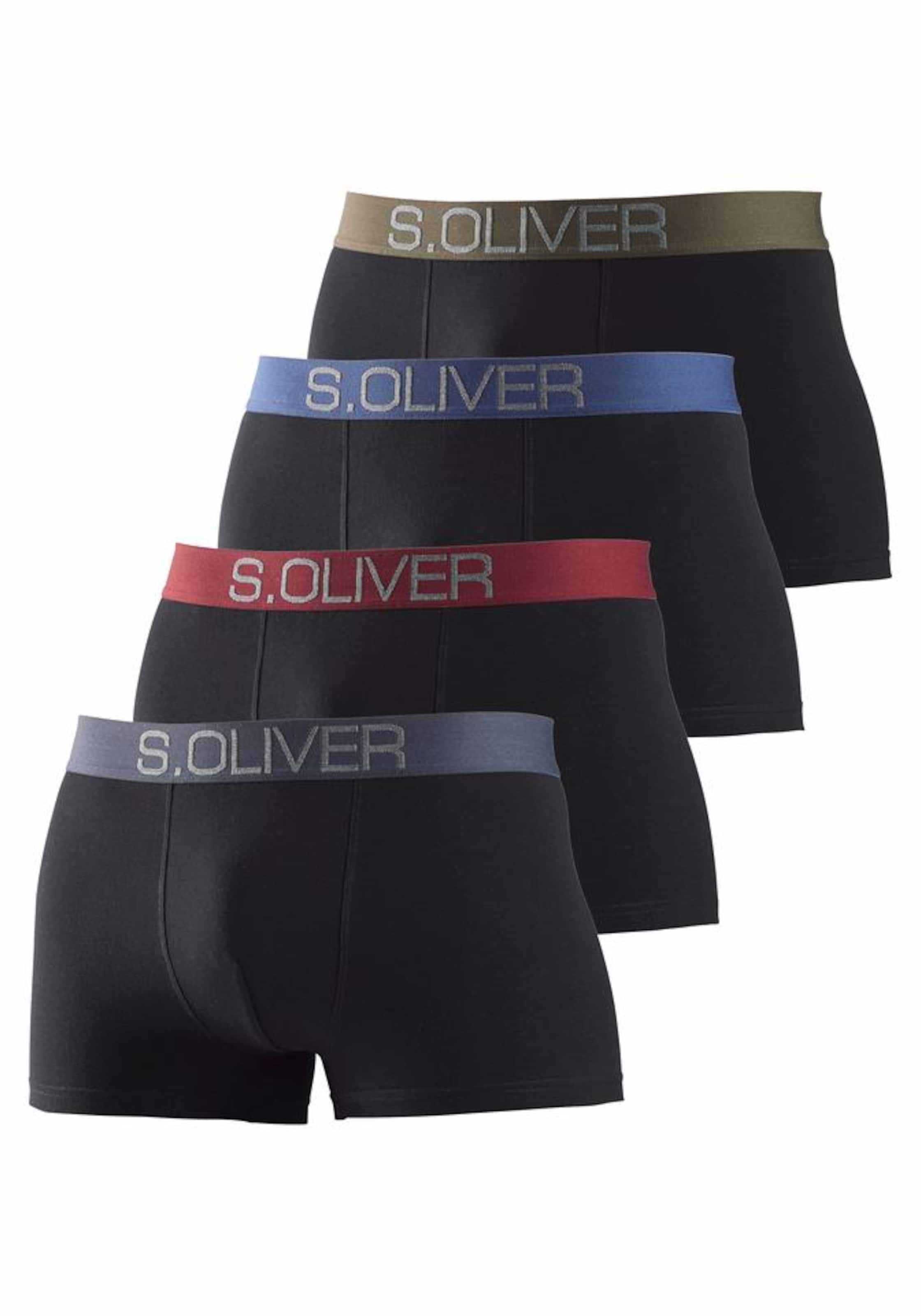 s.Oliver - Calzoncillo boxer en negro: frente