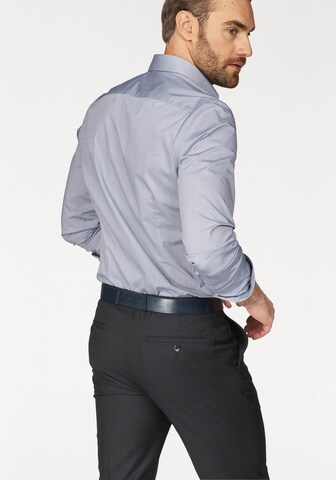 OLYMP Slim fit Zakelijk overhemd 'Level Five' in Grijs