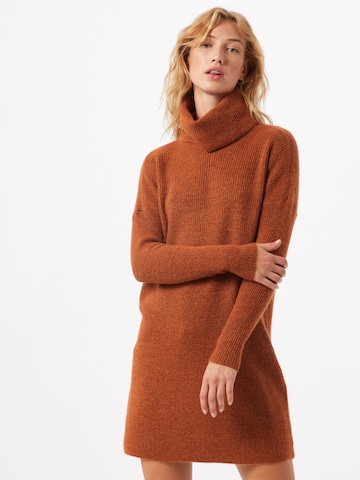 ONLY Knitted dress 'Jana' in Brown: front