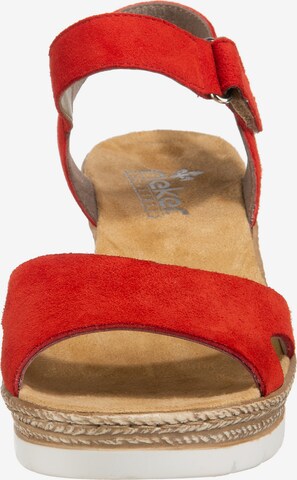 Rieker Remienkové sandále - Červená