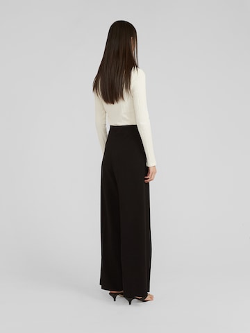 EDITEDWide Leg/ Široke nogavice Hlače 'Kelly' - crna boja