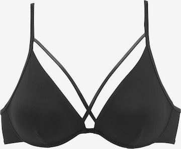 LASCANA T-Shirt Bikini-Top in Schwarz: predná strana