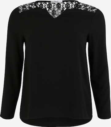 Chemisier 'Lilia Blouse' ABOUT YOU Curvy en noir : devant