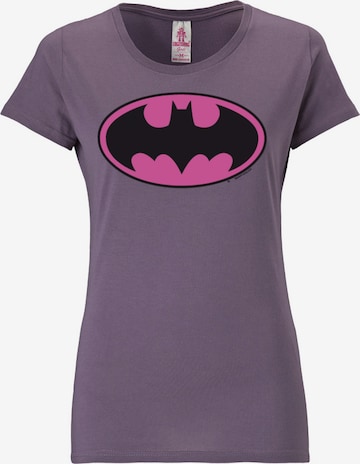 LOGOSHIRT Regular Fit T-Shirt 'Batman' in Lila: predná strana
