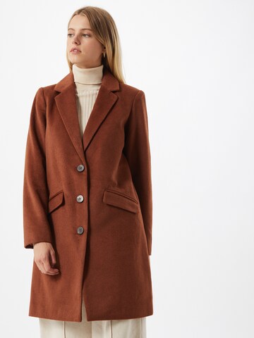 VILA Between-Seasons Coat 'VILEOVITA' in Brown: front