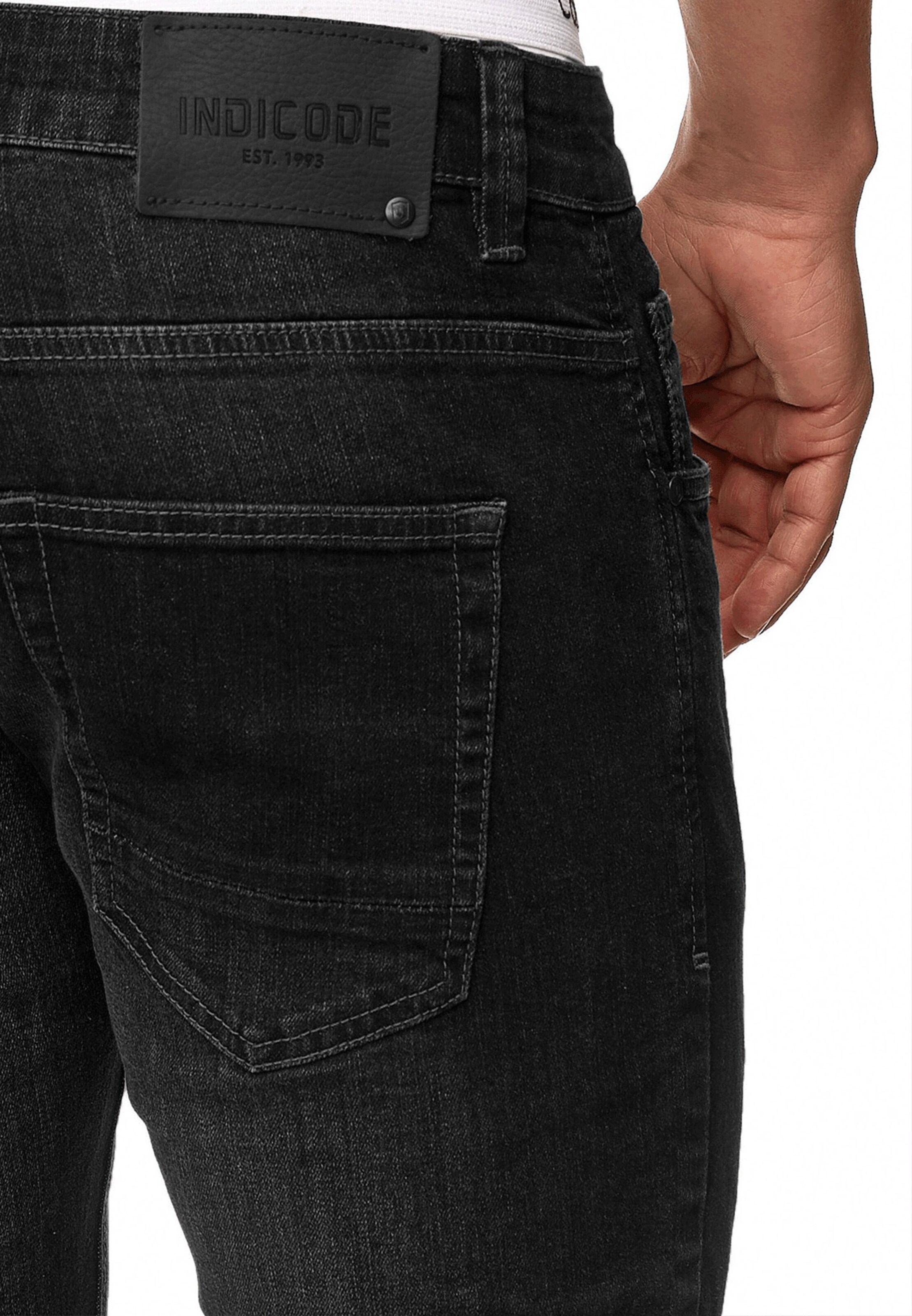 INDICODE JEANS Slimfit Jeans 'Texas' in Zwart
