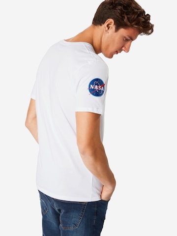 T-Shirt 'Nasa' ALPHA INDUSTRIES en blanc