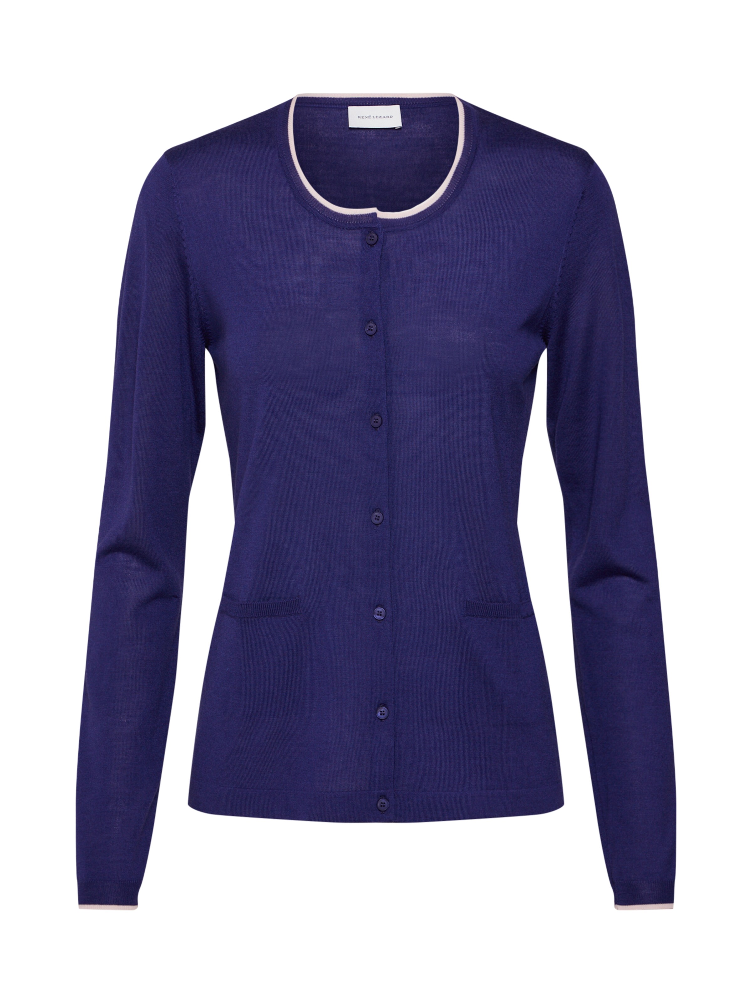 RENÉ LEZARD - Gebreid vest 'P100A' in de kleur Blauw