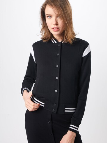 Urban Classics Sweat jacket in Black: front