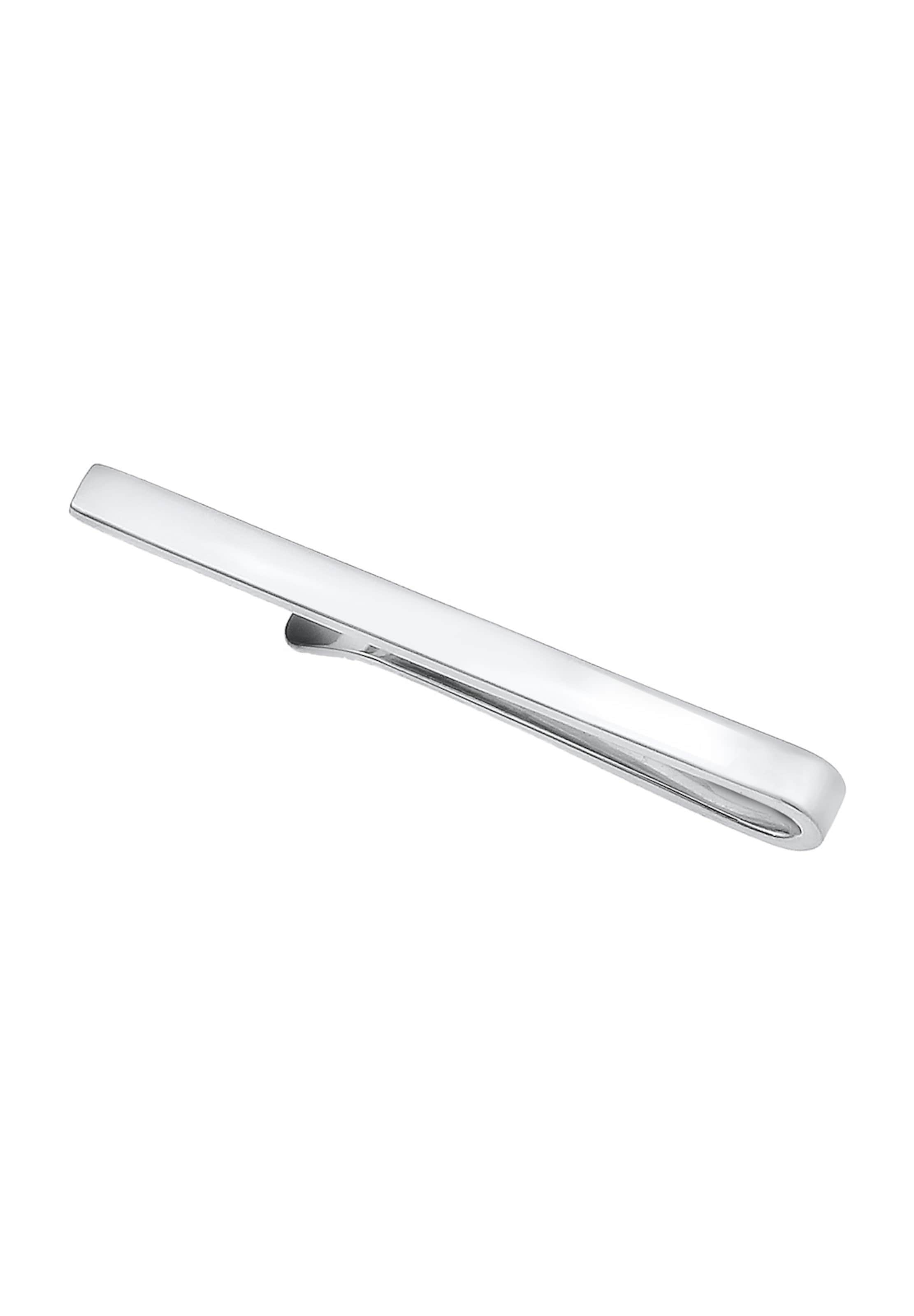 KUZZOI Kravatna igla 'Geo' | srebrna barva