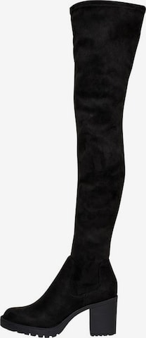 ONLY Over the Knee Boots in Black: front