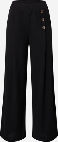 EDITED Wide leg Broek 'Jamie' in Zwart: voorkant