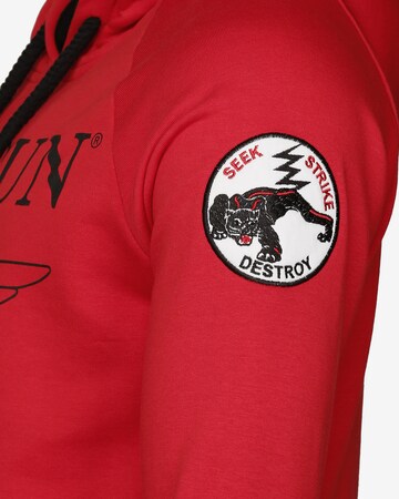 TOP GUN Sweatshirt 'Defender' in Red