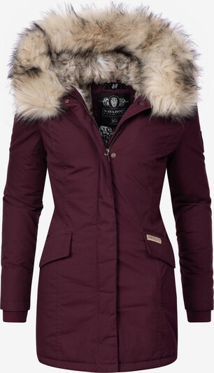 NAVAHOO Manteau d’hiver 'Cristal' en lie de vin, Vue avec produit