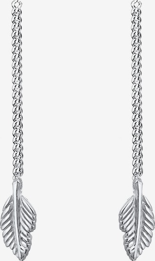 ELLI Ohrringe Ear Chain, Feder in silber, Produktansicht