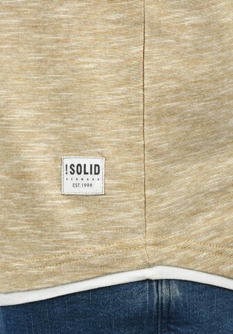 !Solid Rundhalsshirt 'Rigos' in Beige