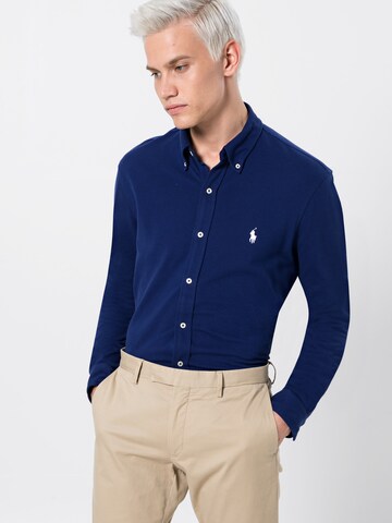 Polo Ralph Lauren Regular Fit Hemd in Blau: Vorderseite