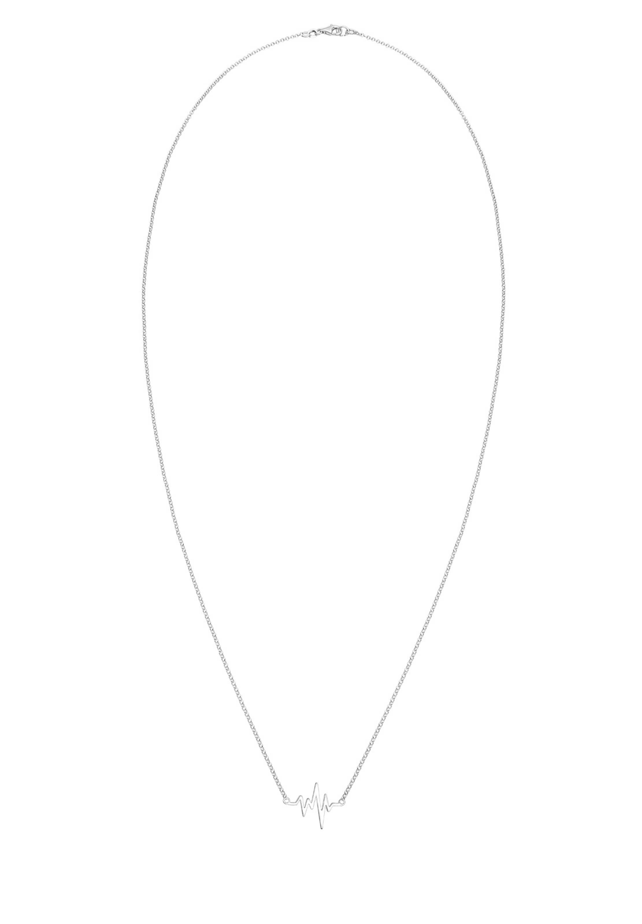 sudrabs ELLI Ķēdīte 'Herzschlag': no priekšpuses