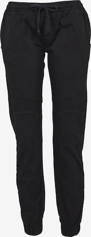 Urban Classics Tapered Broek in Zwart: voorkant