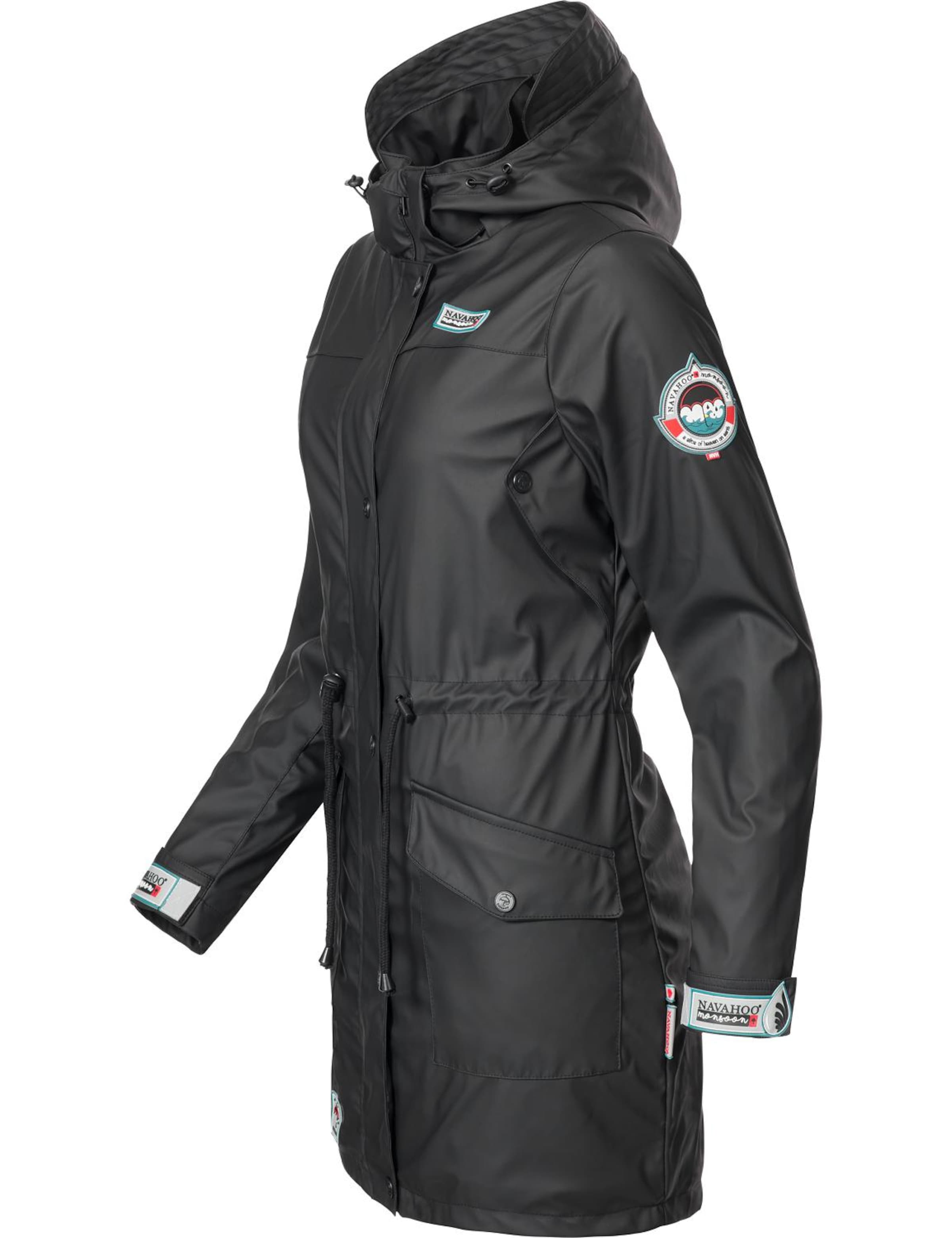 NAVAHOO Ανοιξιάτικο και φθινοπωρινό παλτό 'Deike' σε μαύρο