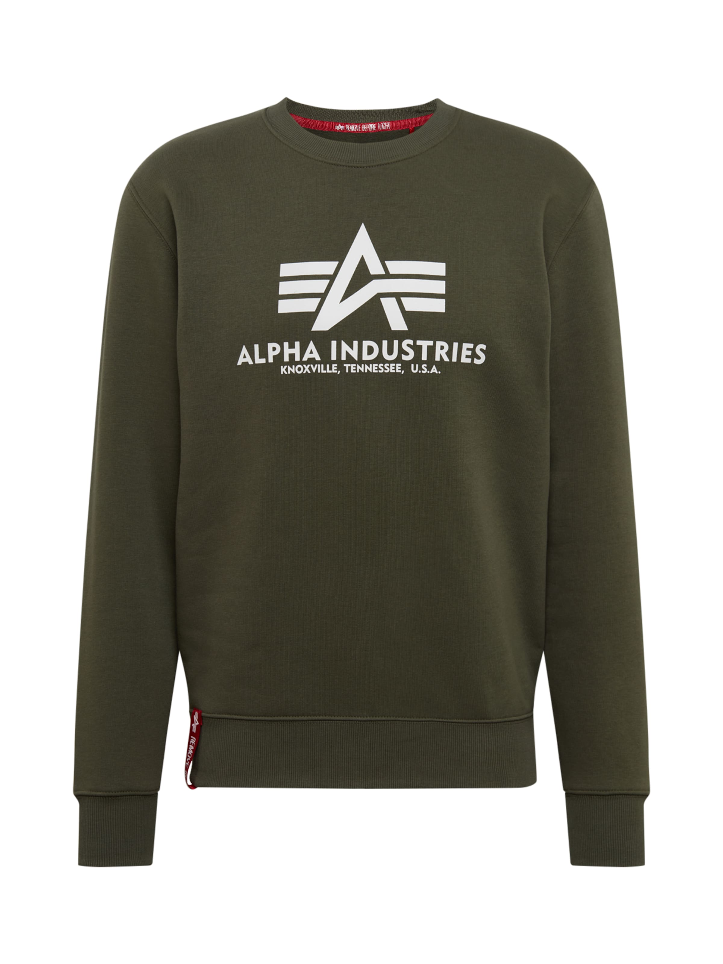 ALPHA INDUSTRIES Sweatshirt in Green: front
