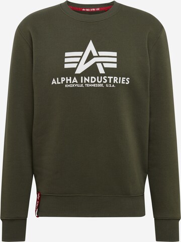 ALPHA INDUSTRIES Sweatshirt in Green: front