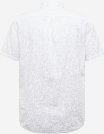 GAP Slim fit Button Up Shirt 'SEERSUCKER' in White