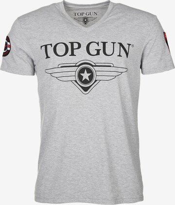 TOP GUN Shirt 'Stormy' in Grijs: voorkant