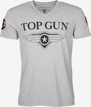 TOP GUN T-Shirt 'Stormy' in Grau: predná strana