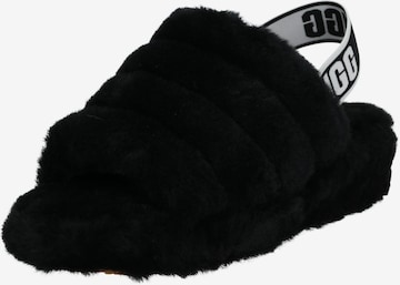 Pantoufle 'Fluff Yeah' UGG en noir : devant