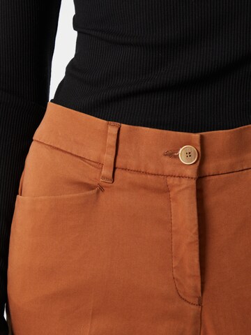 BRAX Slim fit Pleated Pants 'MARA' in Brown