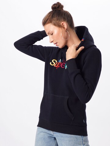 Superdry Sweatshirt 'Rainbow' in Zwart