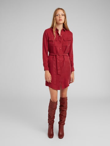 EDITED Shirt Dress 'Farha' in Red