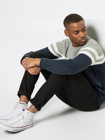 Only & Sons Sweater 'onsLAZLO STRIPED CREW NECK KNIT' in Blue