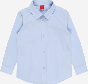 s.Oliver Junior Slim fit Overhemd in Blauw: voorkant