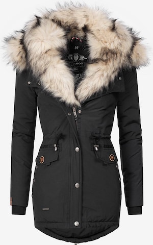 NAVAHOO Winter coat 'Sweety' in Black: front