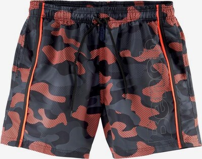 BENCH Board Shorts in Grey / Neon orange / Black, Item view
