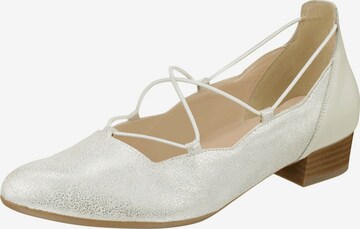 Lei by tessamino Ballet Flats with Strap 'Maida' in White: front