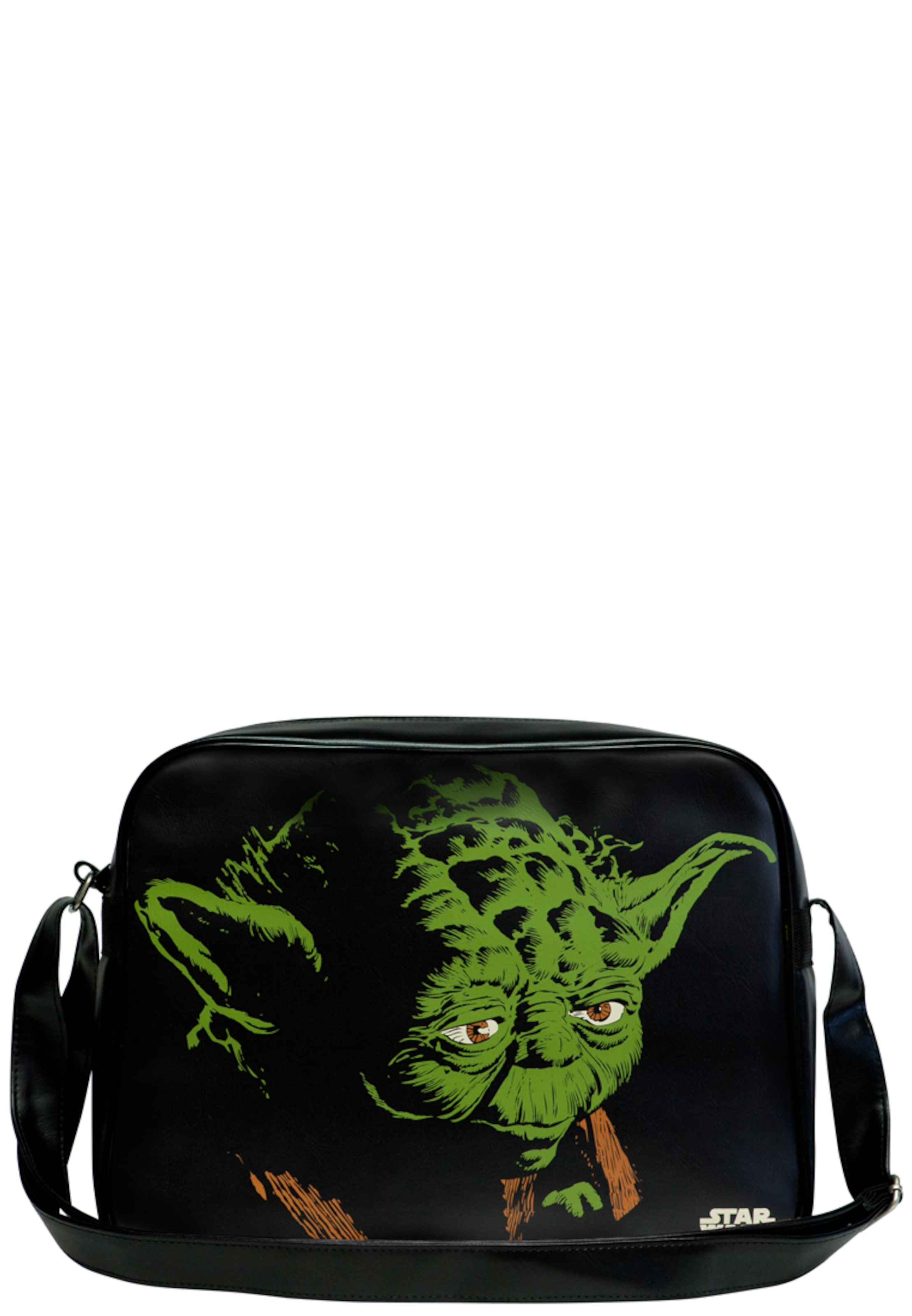 LOGOSHIRT Bag 'Yoda - Krieg der Sterne' in Black: front