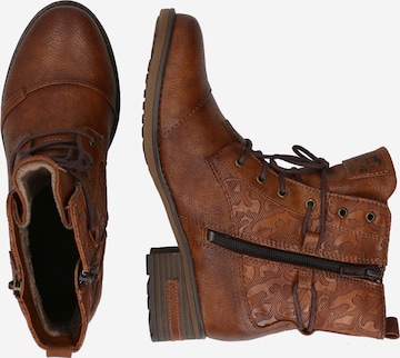 MUSTANG Lace-Up Ankle Boots in Brown