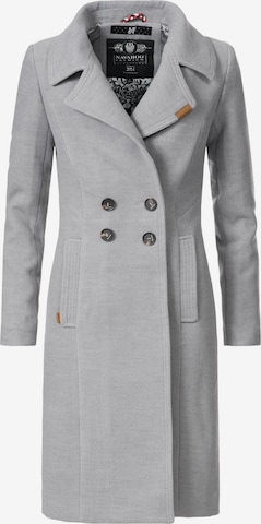 NAVAHOO Between-Seasons Coat 'Wooly' in Grey: front