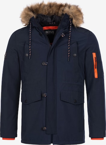 INDICODE JEANS Parka 'Leicester' in Blau: predná strana