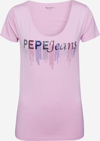 rožinė Pepe Jeans Marškinėliai 'Abbey': priekis