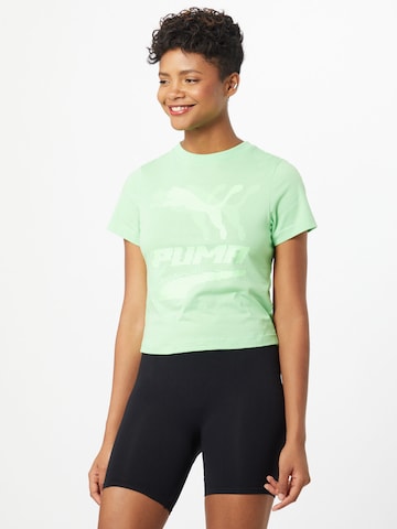 PUMA Póló 'Evide' - zöld: elől