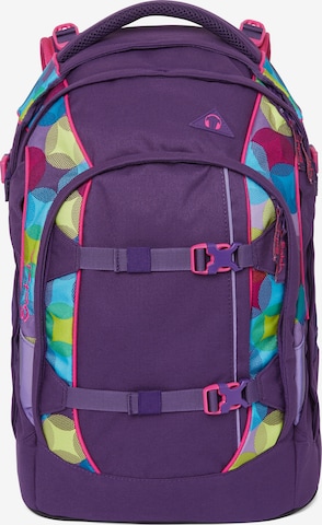 Satch Backpack in Purple: front