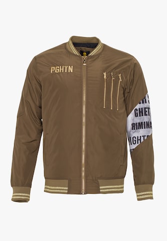 Veste mi-saison PLUS EIGHTEEN en marron : devant