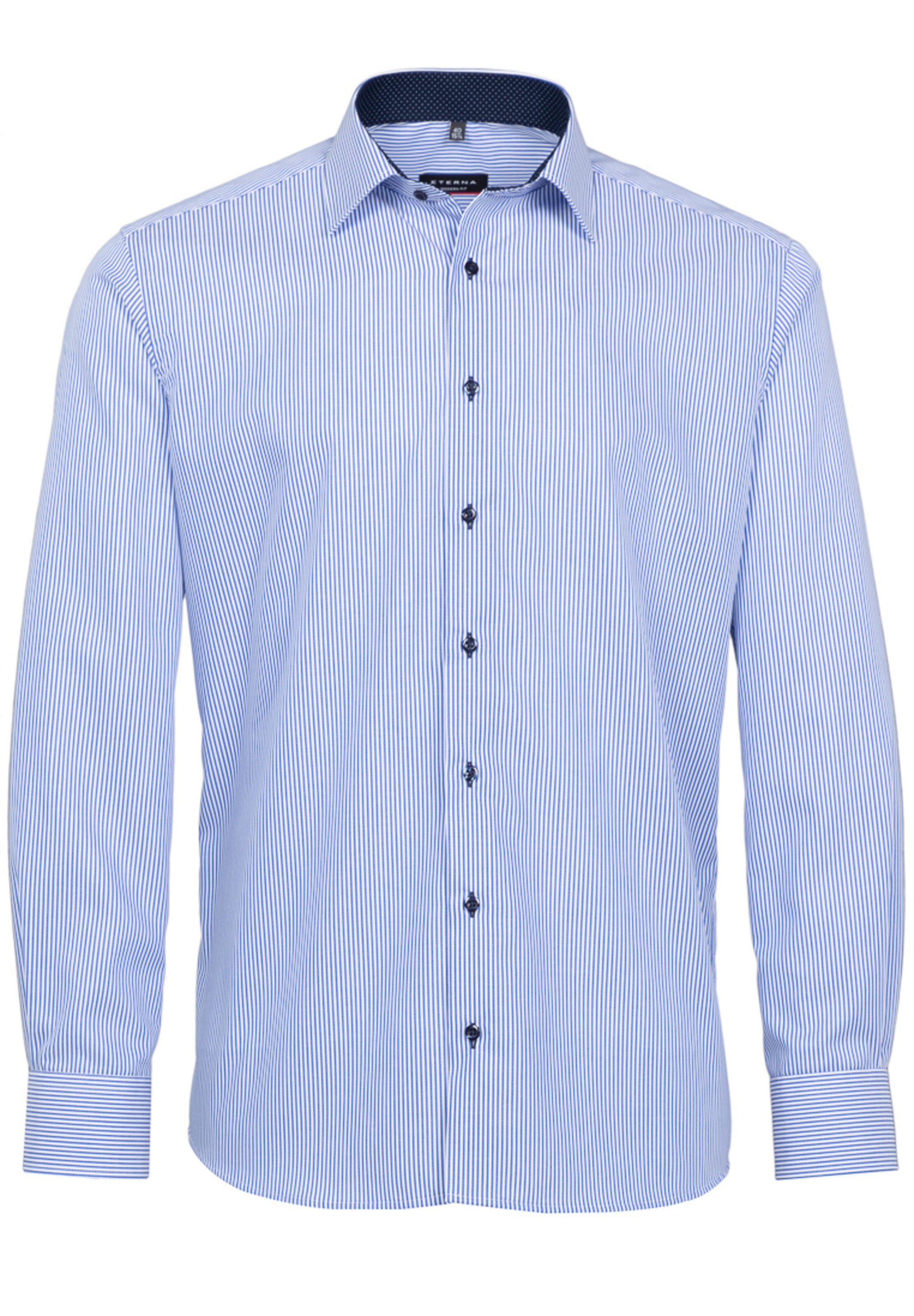 ETERNA Regular Fit Hemd in Blau: Vorderseite