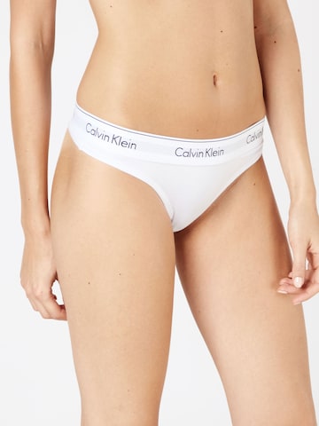 Calvin Klein Underwear String in White: front