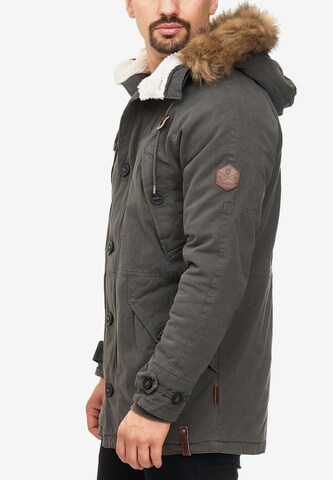 INDICODE JEANS Winter Parka 'Fann' in Grey